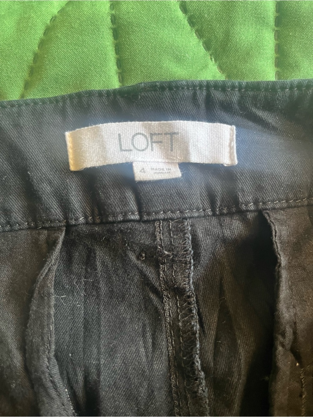 LOFT Black Shorts with Front Button Waist - Picture 4 of 5
